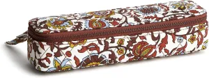 Vera Bradley Women's Premium Cotton Travel Pill Case, Marrakesh Vines Cream, One Size