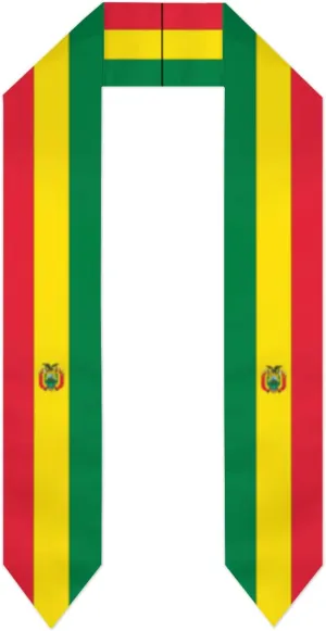 Vintage Flag Graduation Stole Scarf Shawl Sash for Abroad Student International Study Class of 2024