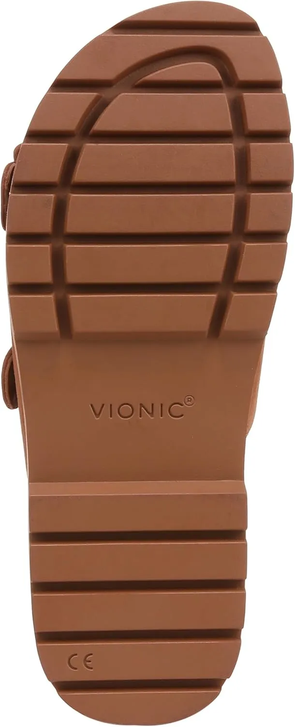 Vionic Women's Capitola Platform Sandal- Supportive Strappy Flatform Sandal That Includes an Orthotic Insole and Cushioned Outsole for Arch Support, Medium Fit
