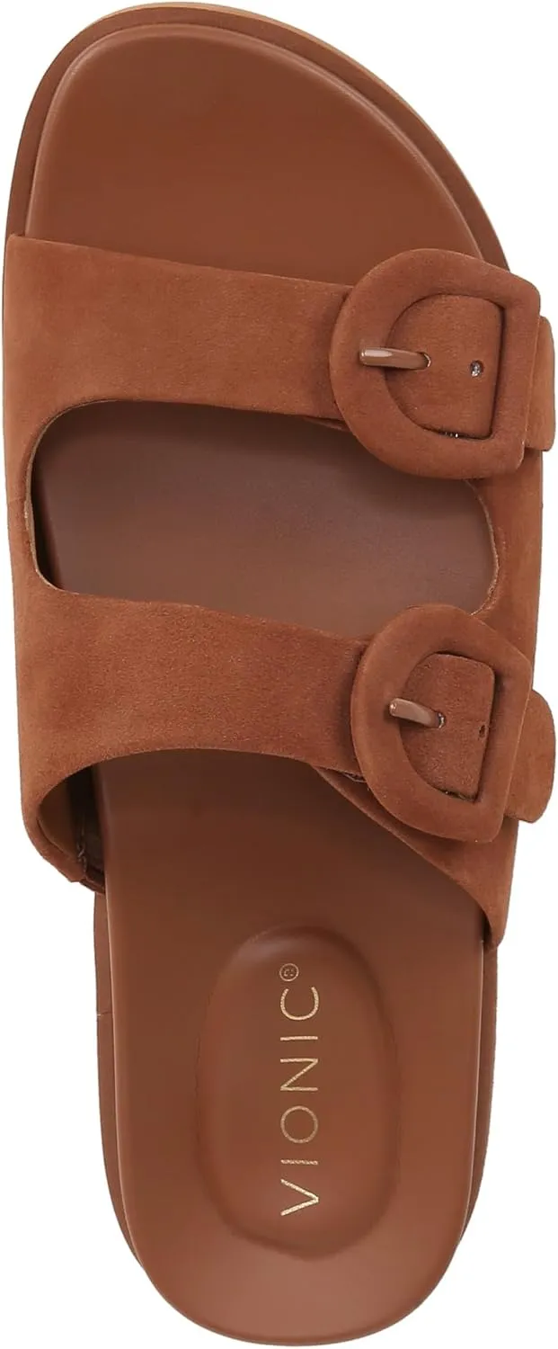 Vionic Women's Capitola Platform Sandal- Supportive Strappy Flatform Sandal That Includes an Orthotic Insole and Cushioned Outsole for Arch Support, Medium Fit