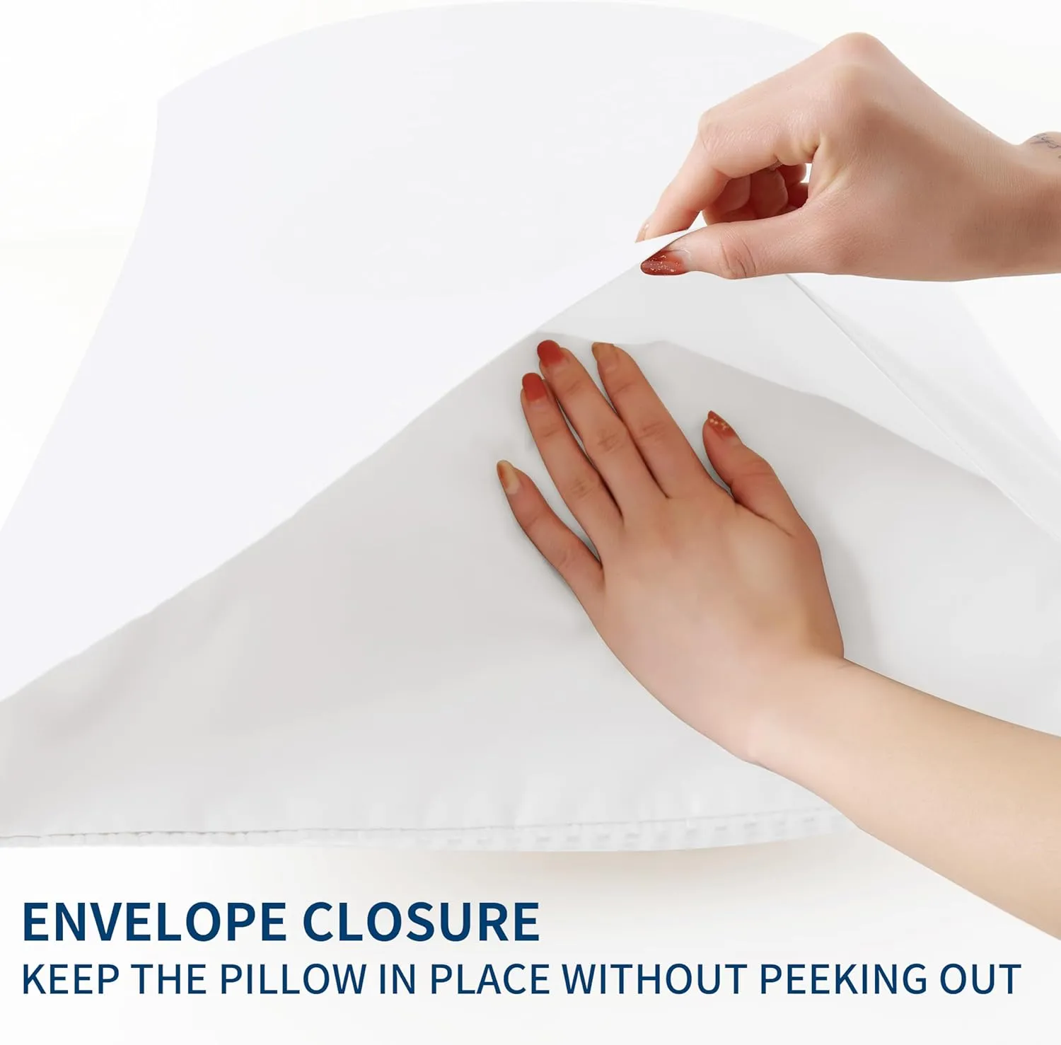Waffle Weave Pillowcases King Size 2 Pack, 100% Egyptian Cotton 600 Thread Count, Ultra Soft Pillow Shams with Envelope Closure, Breathable Skin-Friendly Pillow Case, White, 20x36 Inches