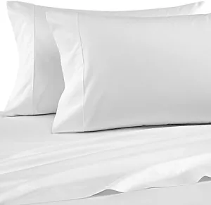 Wamsutta Dream Zone Percale 500-Thread-Count Full Sheet Set in White