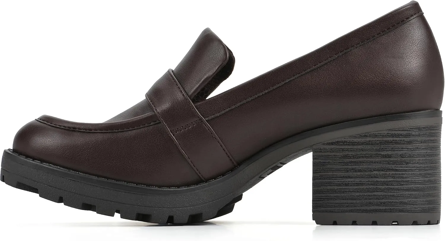 WHITE MOUNTAIN Women's Shoes Bougie Block Heel Loafer