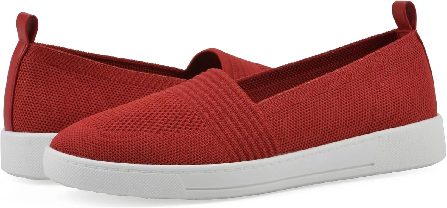 WHITE MOUNTAIN Women's Upright Woven Knit Slip-On Sneaker