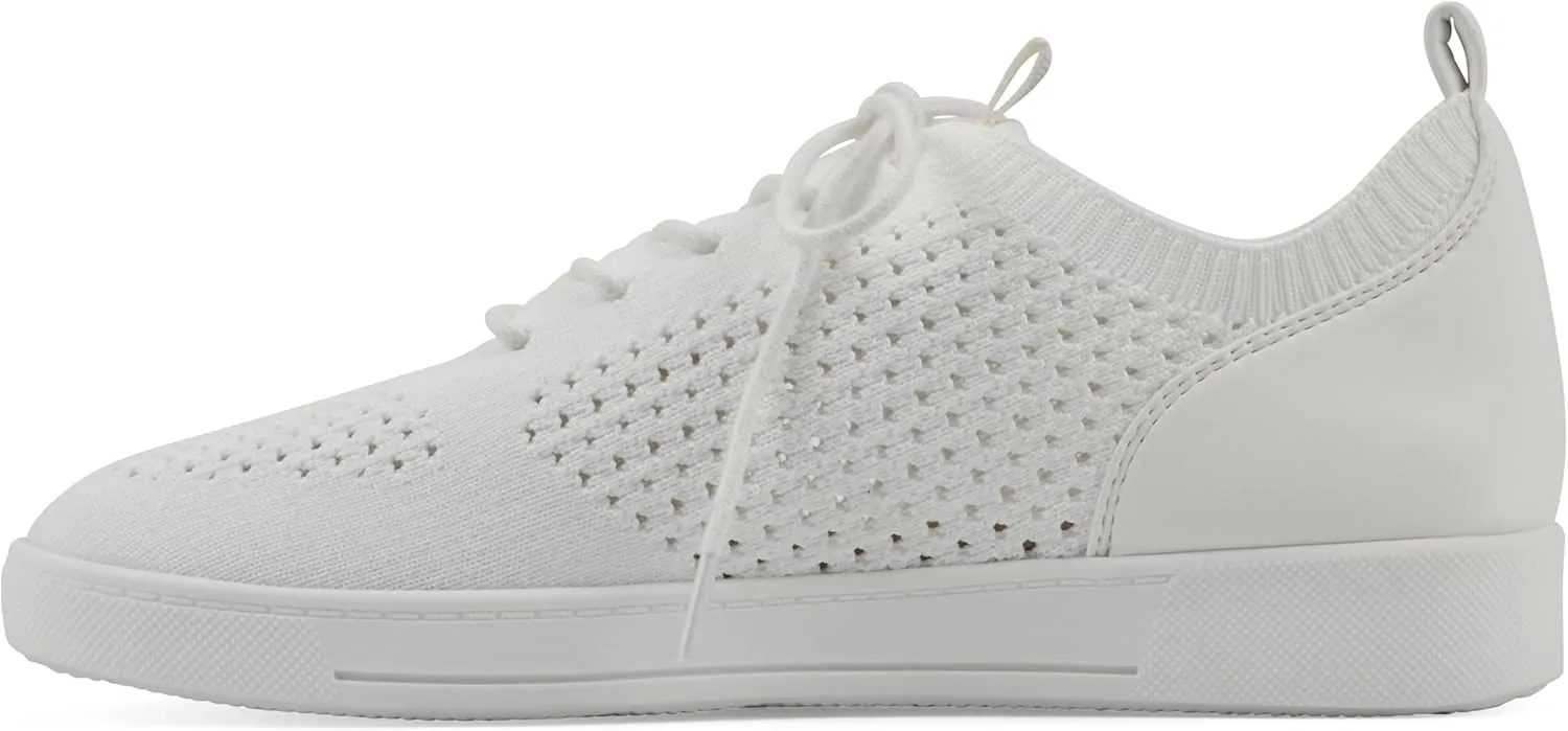 WHITE MOUNTAIN Women's Upscale Woven Knit Lace-Up Sneaker