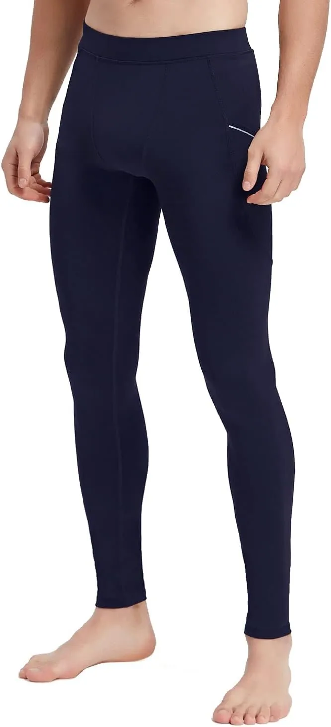 Willit Men's Active Yoga Leggings Pants Running Dance Tights with Pockets Cycling Workout Pants Quick Dry