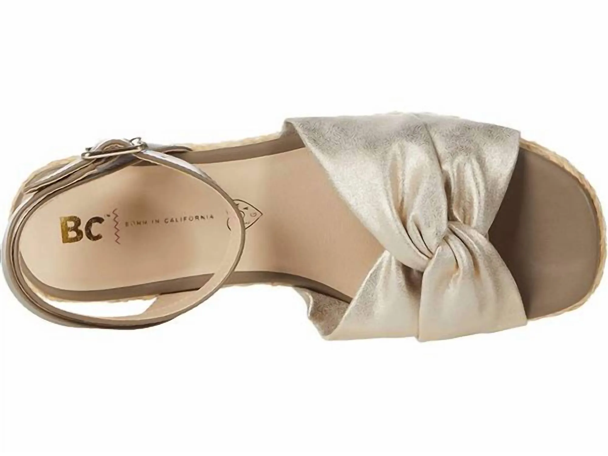 Winning Espadrille Sandals In Gold Distressed Metallic