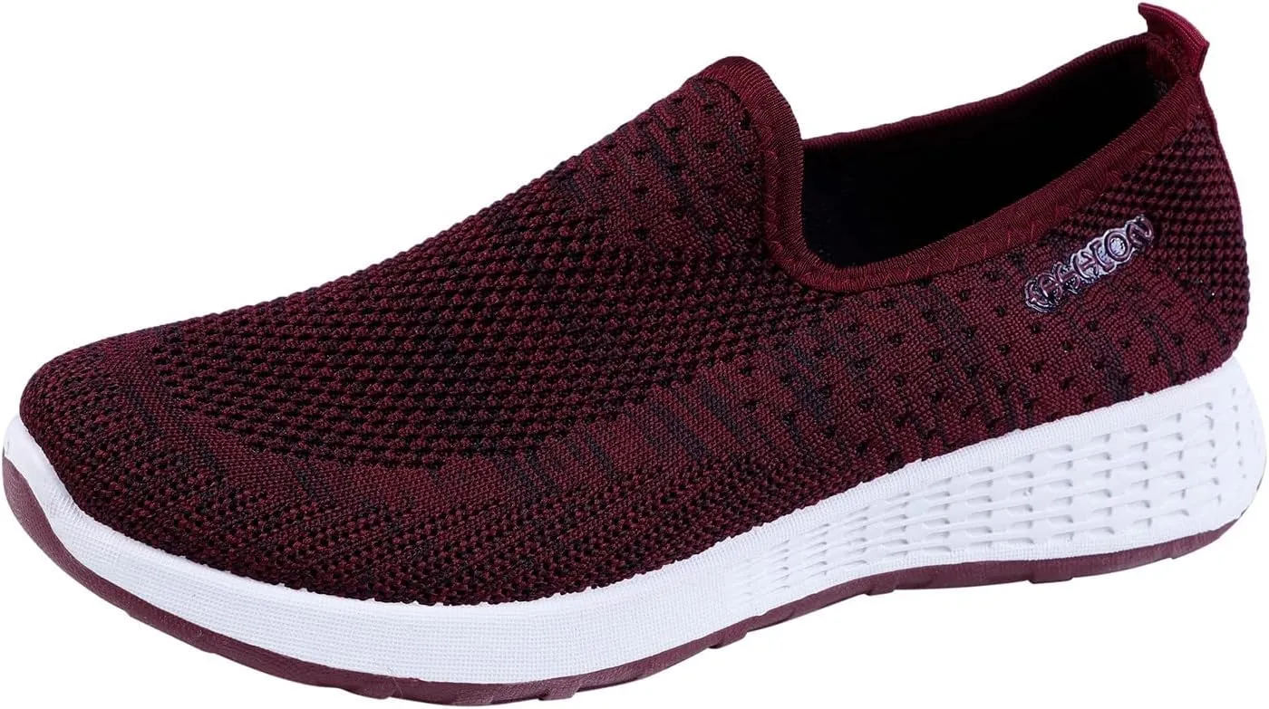 Women Comfortable Slip On Shoes Lightweight Walking Sneakers Canvas Casual Flats Non Slip Elastic Loafers