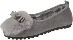 Women Fashionable Flat-Soled Versatile Cotton Shoes,Loafer Shoes Women Non Slip,Plush Shoes for Autumn and Winter