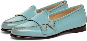 Women Round Toe Slip On Loafer Flats Monk Strap Casual Comfy 1 inch Flat Heel Dress Loafers Patent Buckle Strap Penny Loafers Office Ladies Walking Drive Loafers Retro 4-11 M US