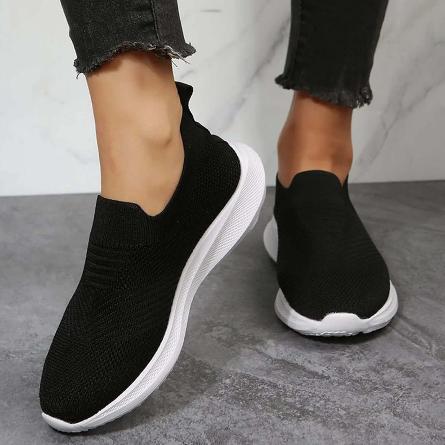 Women Sneakers Spring And Summer New Pattern Fashion Flat Bottom Comfortable Non Slip Breathable Mesh Casual