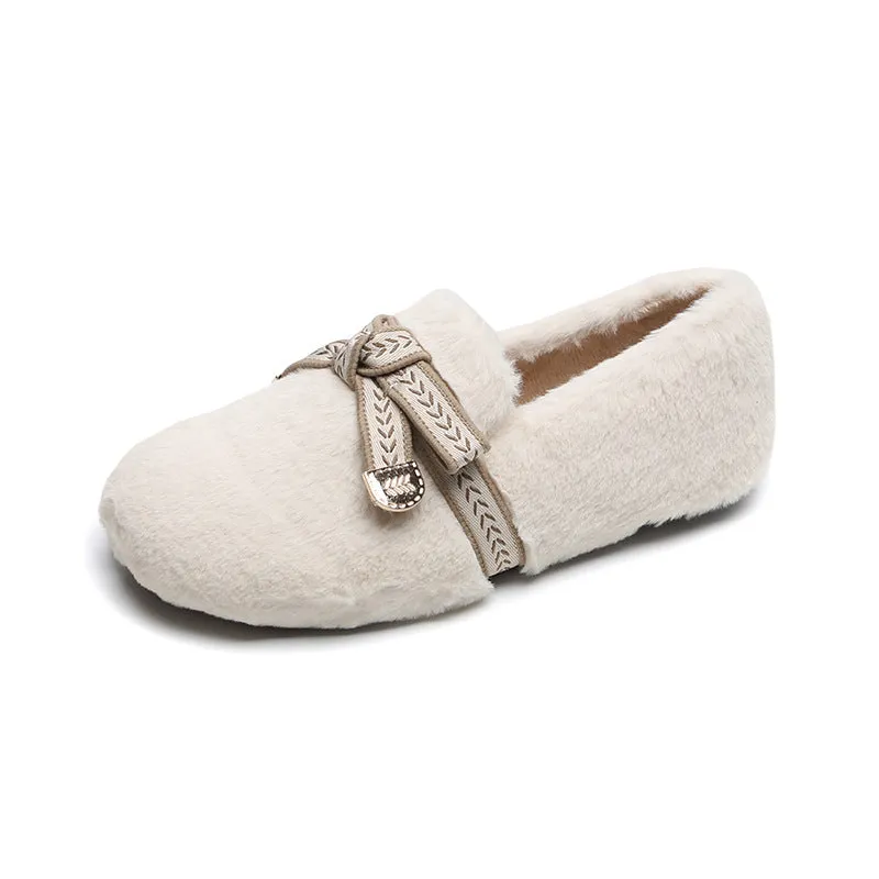 Women Soft Flat Winter Casual Fur Shoes