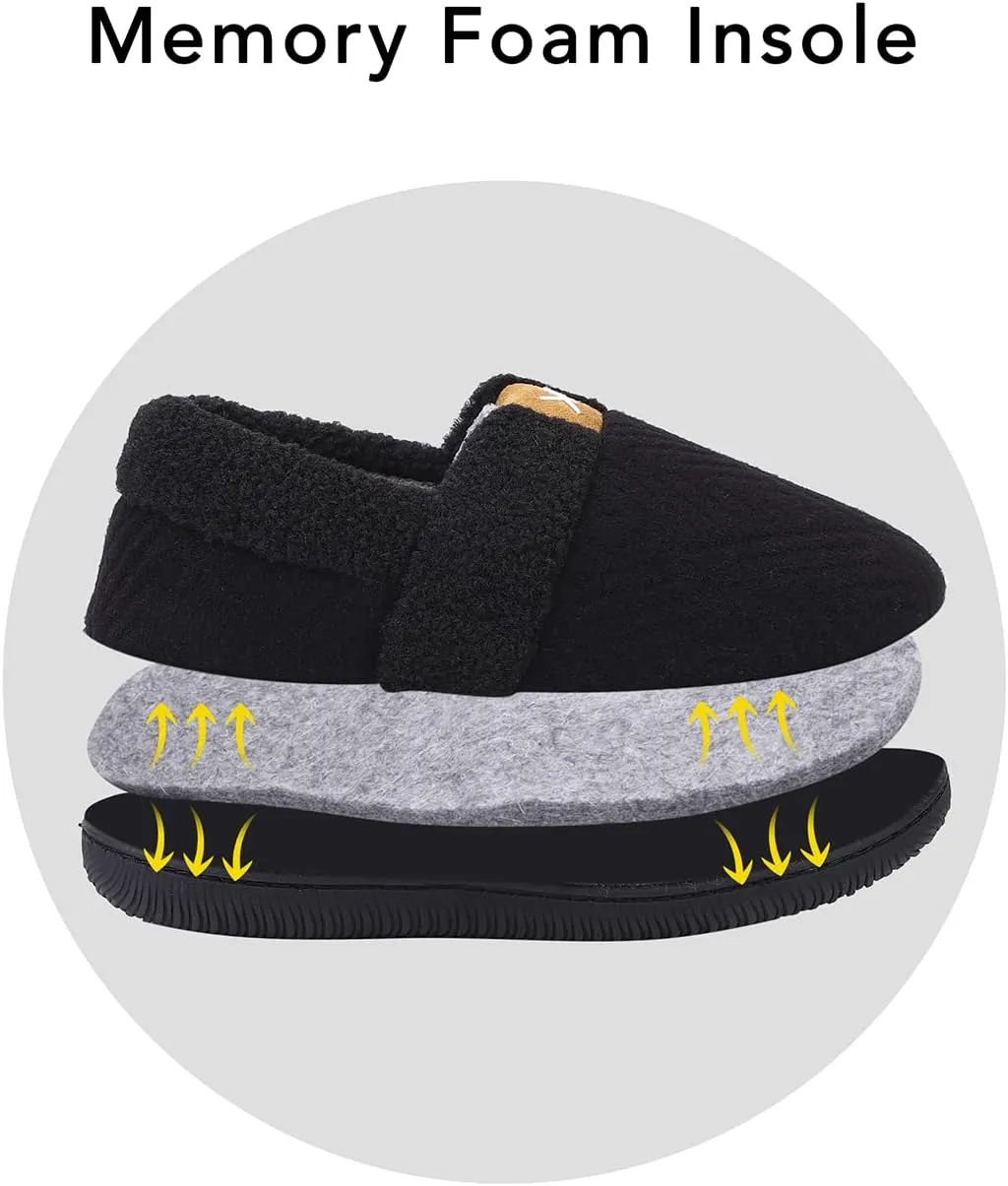 Women's Casual Mens Cozy Memory Foam Scuff, House Slippers Soft Plush Lined Slip On Indoor Outdoor with Best Arch Surpport