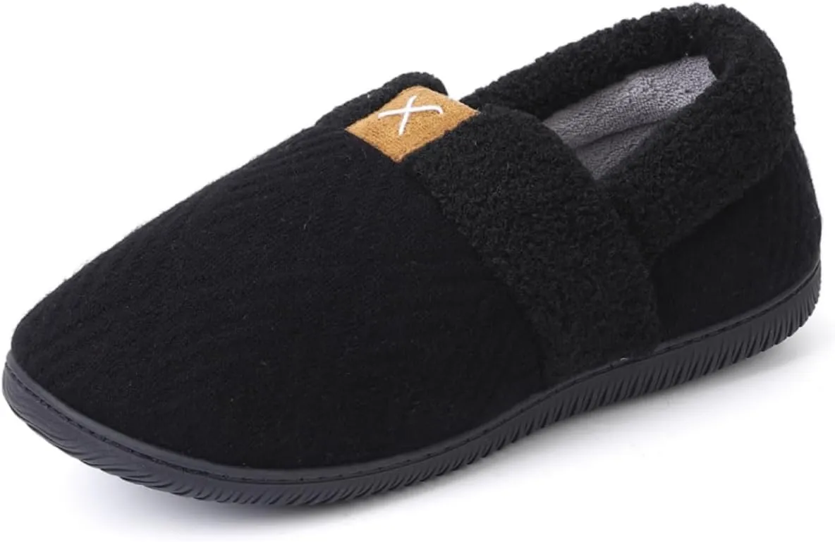 Women's Casual Mens Cozy Memory Foam Scuff, House Slippers Soft Plush Lined Slip On Indoor Outdoor with Best Arch Surpport