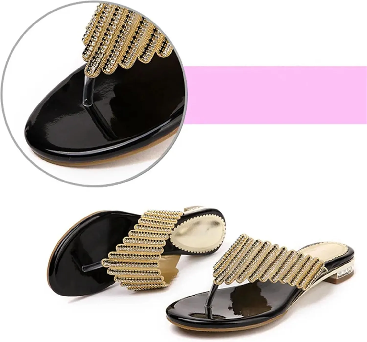 Women's Diamond Beach Flip-Flops - Flat Non-Slip Bohemian Summer Sandals