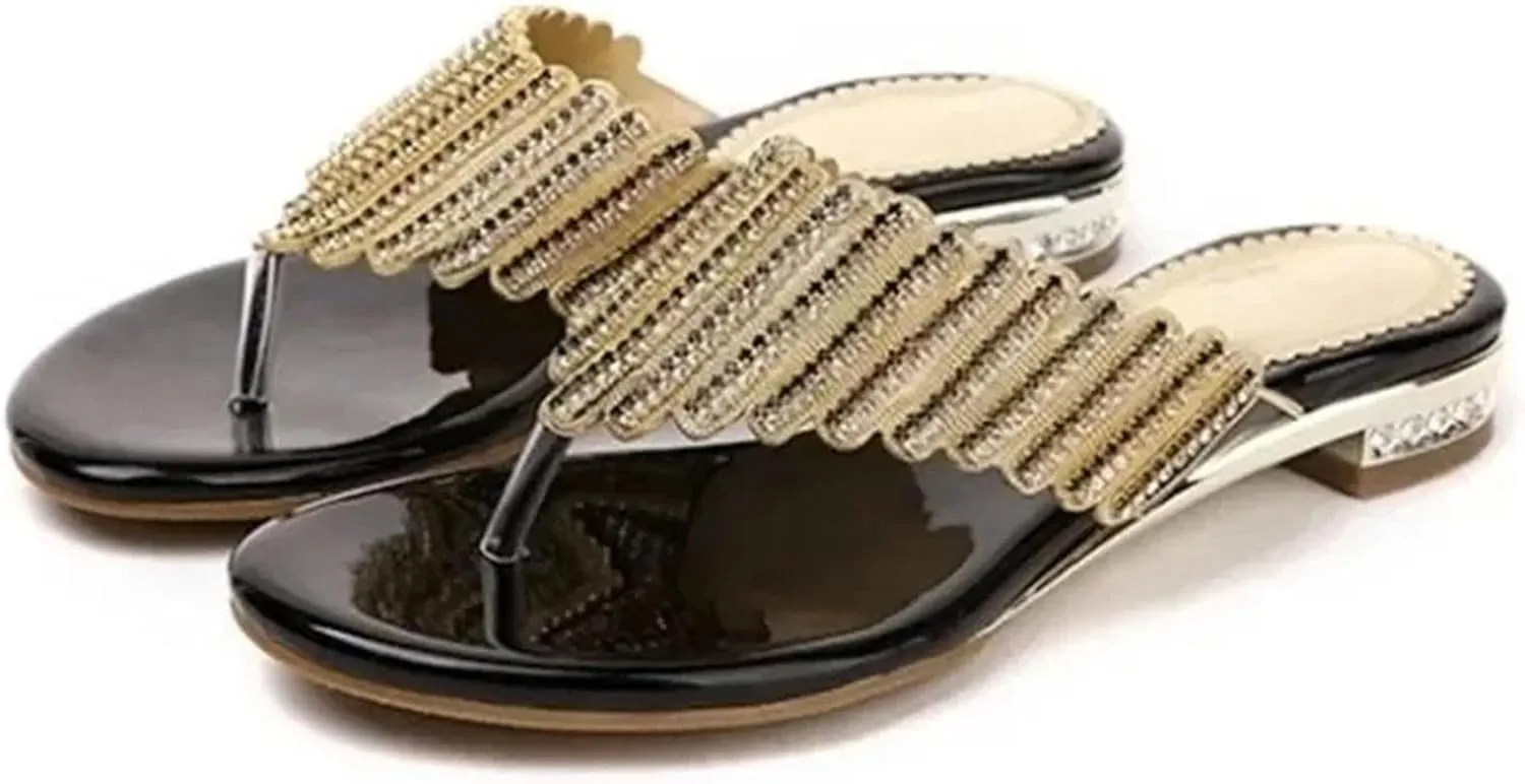 Women's Diamond Beach Flip-Flops - Flat Non-Slip Bohemian Summer Sandals