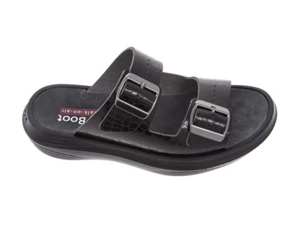 Womens Glarus Black Cushioned Sandals