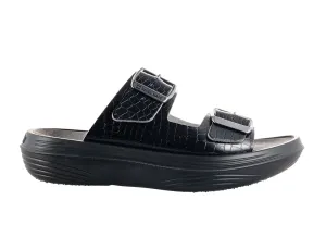 Womens Glarus Black Cushioned Sandals