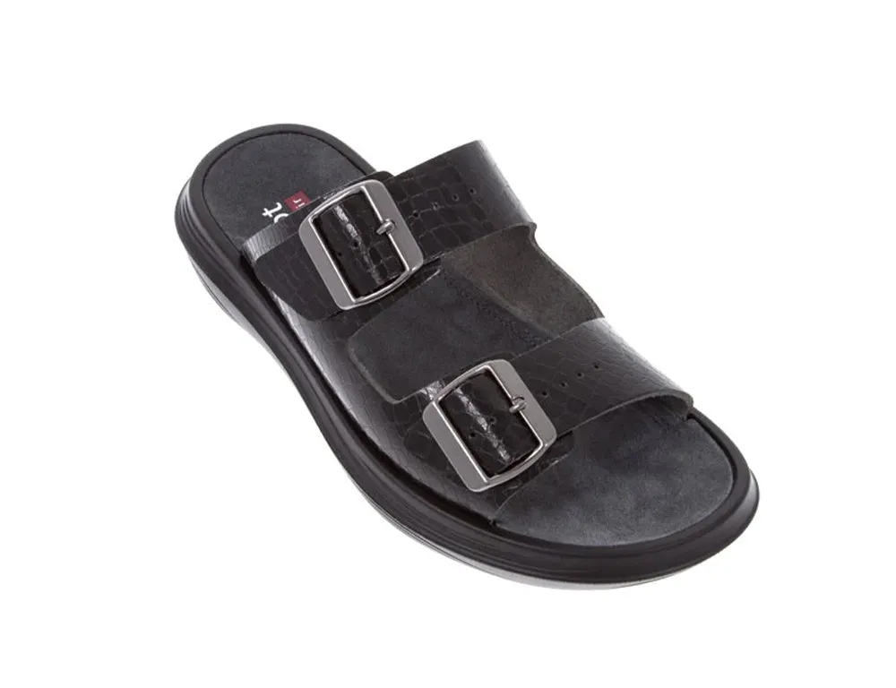 Womens Glarus Black Cushioned Sandals