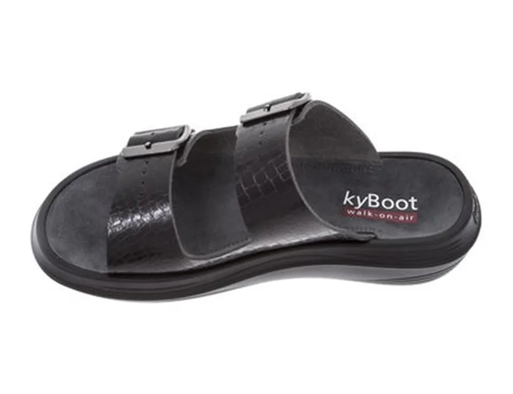 Womens Glarus Black Cushioned Sandals