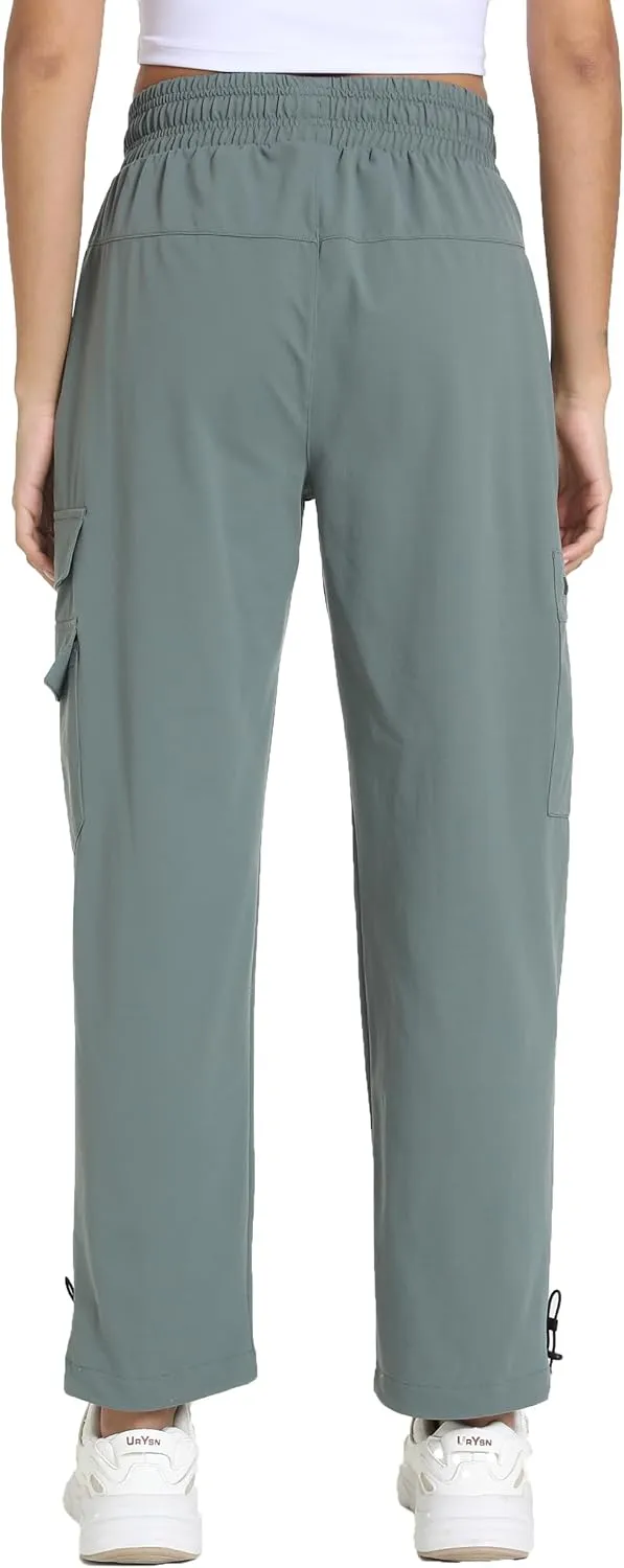 Women's Joggers with Pockets, Hiking Cargo Water Resistant Lightweight Pants for Women Workout Athletic Travel Camping
