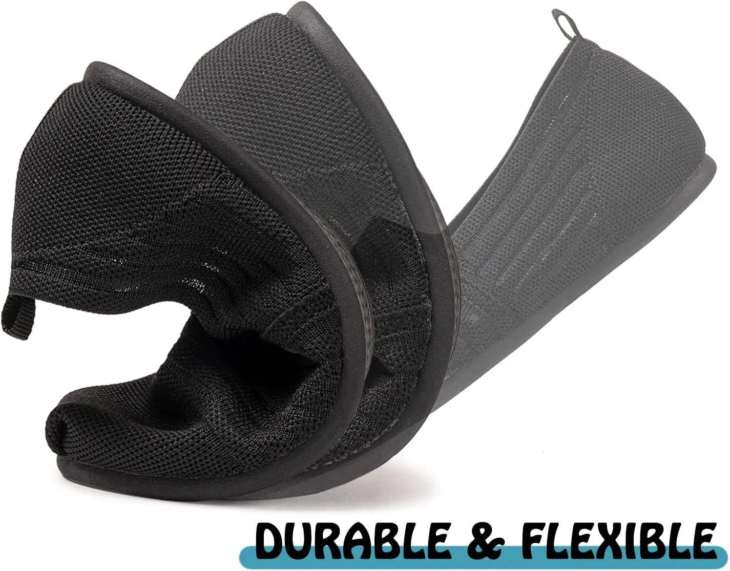 Women's Knit Flat Shoes,Classic Casual Washable Shoes,Comfortable Walking Slip-On Ballerina Square Toe Shoes for Women