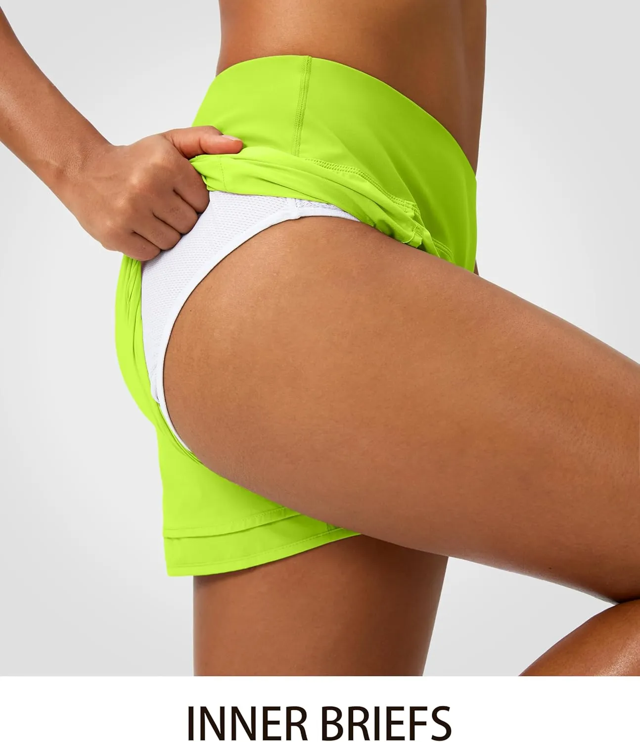 Women's Running Shorts High Waisted Quick-Dry 3 Inch Gym Workout Athletic Shorts for Women with Zipper Pocket