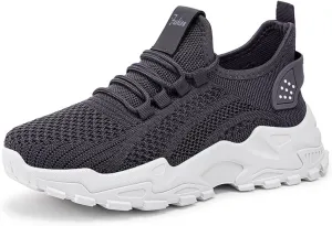 Womens Shoes Running Sneakers Lightweight Comfortable Tennis Slip On Walking Footwear Mesh Breathable Air Cushion Gym Workout Athletic Casual Shoe