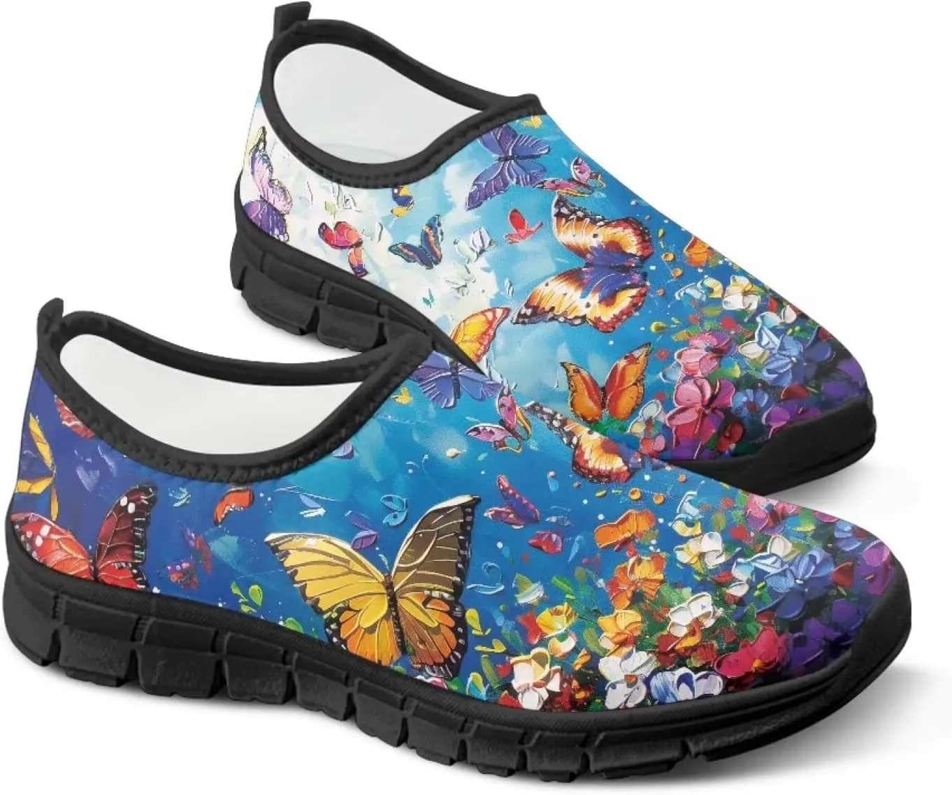 Womens Slip On Walking Shoes Non Slip Loafer Breathable Holiday Travel Shoe Lightweight Casual Low Top Sneakers SizeUS 5.5-11.5