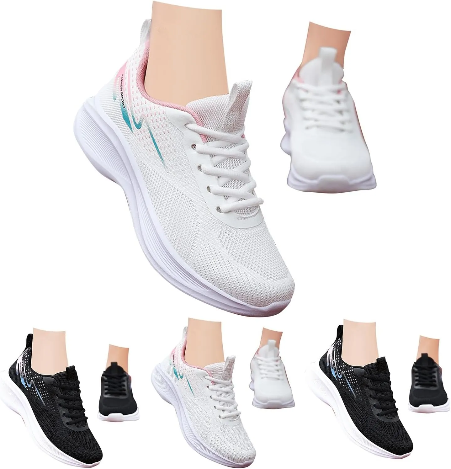 Women's Spring Running Shoes Athletic Shoes For Women Soft Sole Comfortable and Breathable Mesh lightweight Shoes