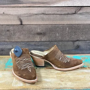 Women's Stetson Snip Toe Brown Suede Mule