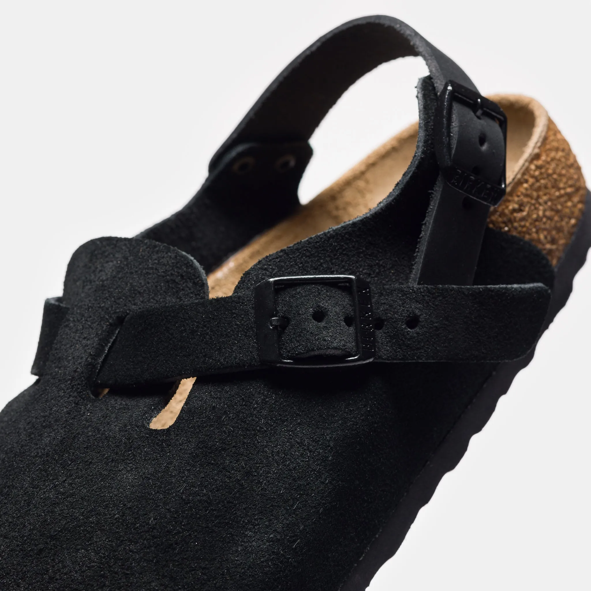 Womens Tokio Suede Clog in Black