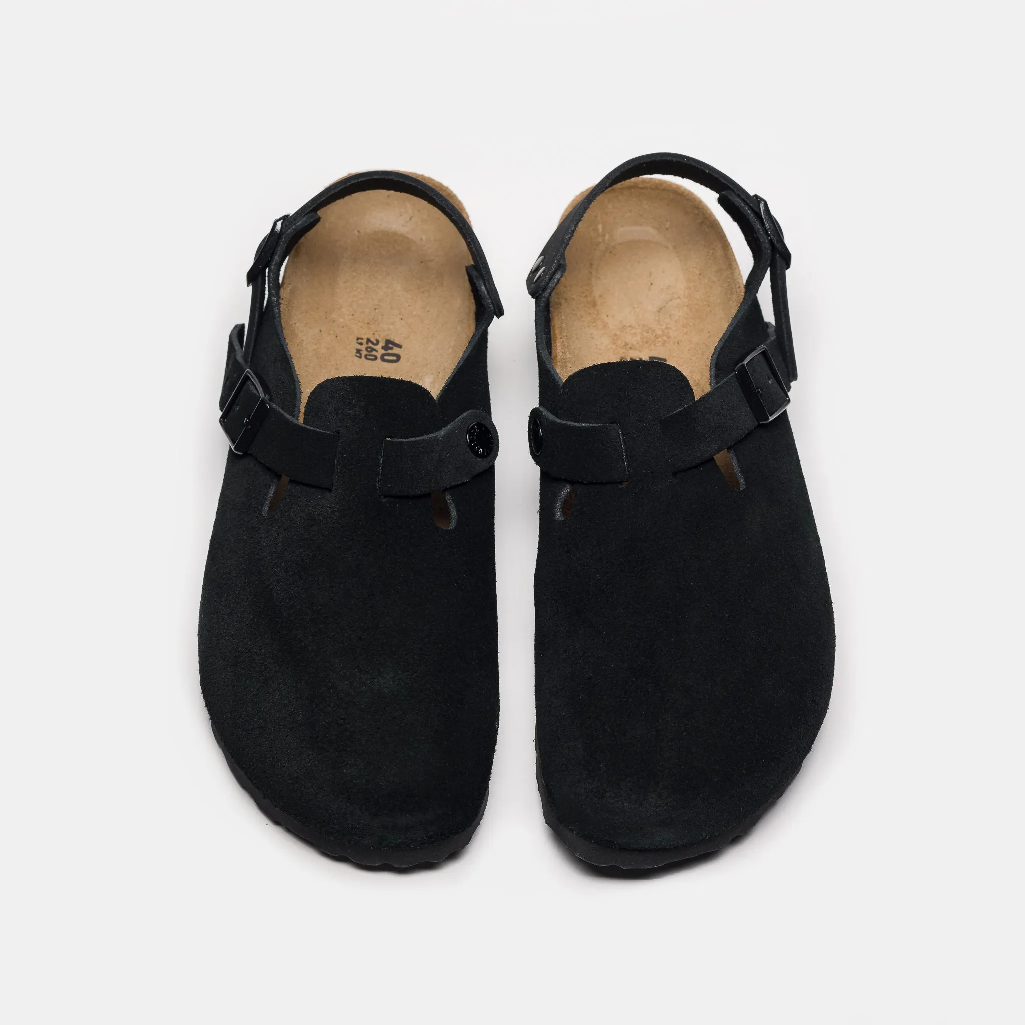 Womens Tokio Suede Clog in Black