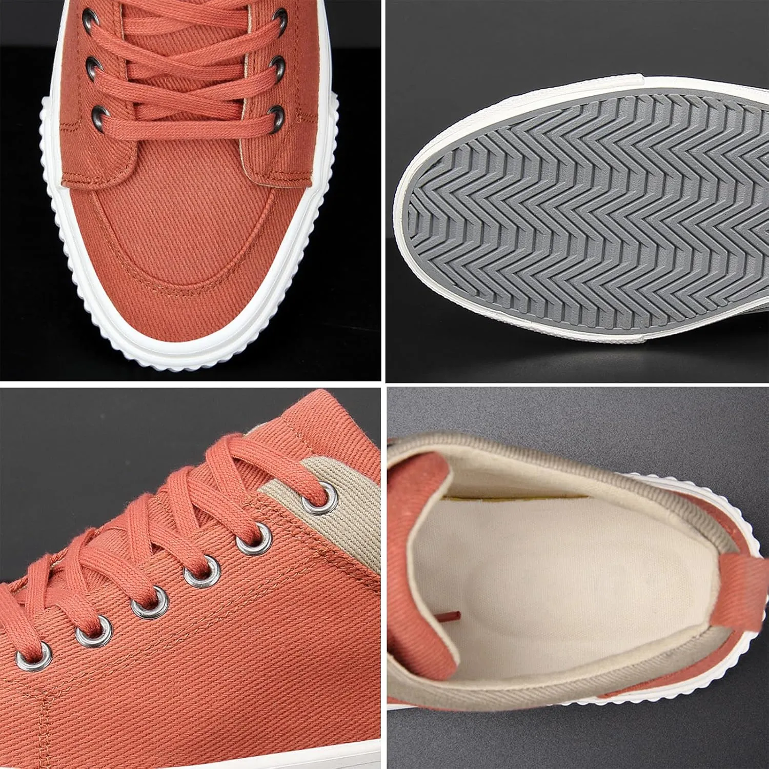 YIBLBOX Canvas Low Top Shoes Skate Shoes Fashion Sneakers for Men Comfortable Walking Casual Sneaker