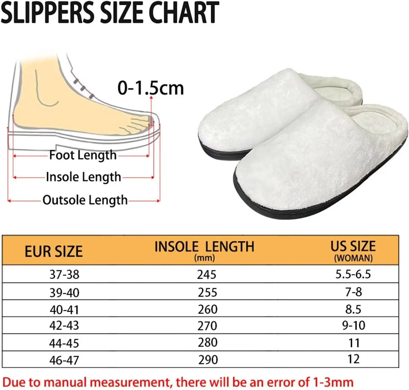 Yzaoxia Slippers for Women Size 5.5-12 Warm Cozy Bedroom Slippers Man Soft Plush House Slippers