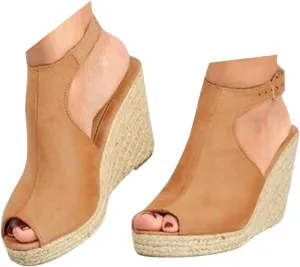 ZSpzx Summer Sandals For Women 2025,Espadrille Platform Wedge Heels Comfortable Arch Support Ankle Strappy Peep Toe Orthotic Sandal Casual Shoes Orthopedic Shoe for Vacation Outdoor Indoor